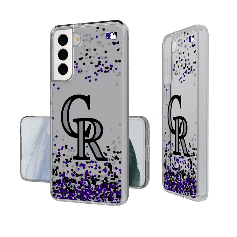 Colorado Rockies Confetti Galaxy Clear Phone Case