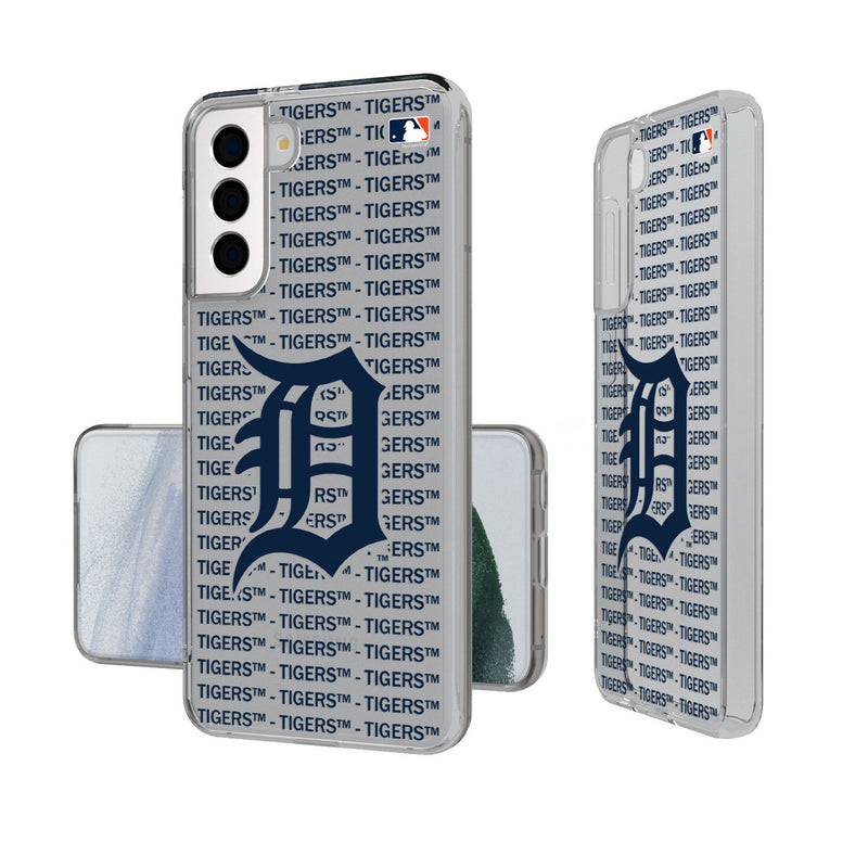 Detroit Tigers Text Backdrop Galaxy Clear Phone Case