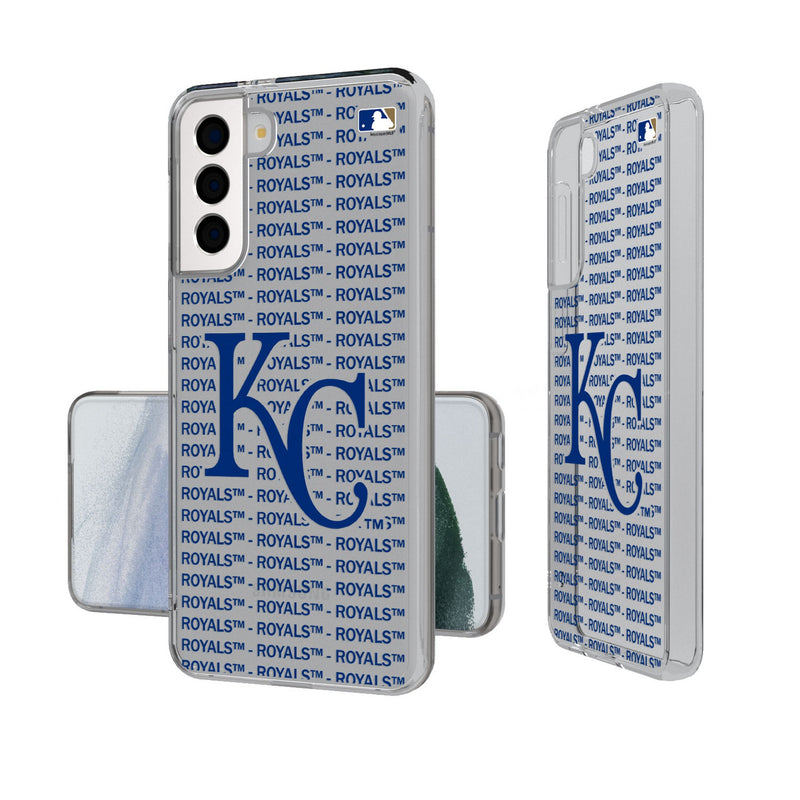 Kansas City Royals Text Backdrop Galaxy Clear Phone Case