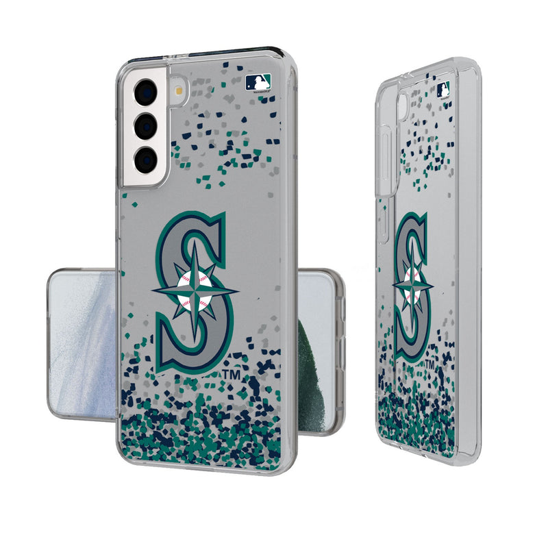 Seattle Mariners Confetti Galaxy Clear Phone Case