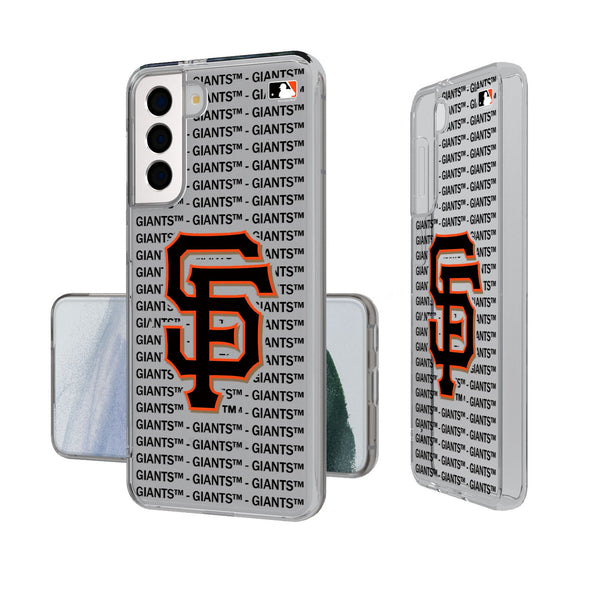 San Francisco Giants Text Backdrop Galaxy Clear Phone Case