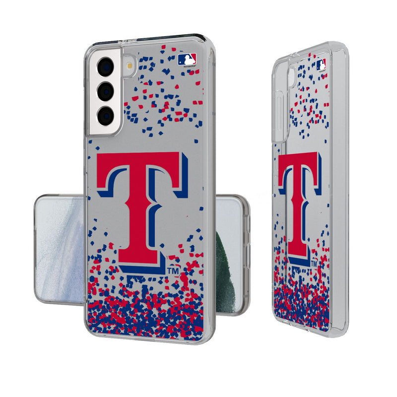 Texas Rangers Confetti Galaxy Clear Phone Case