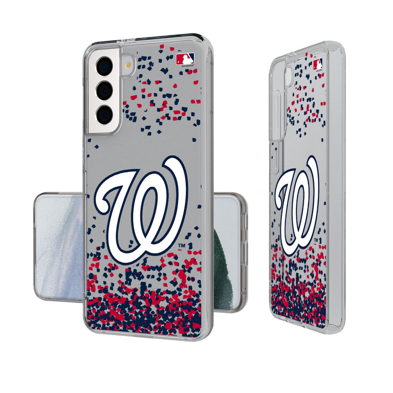 Washington Nationals Confetti Galaxy Clear Phone Case