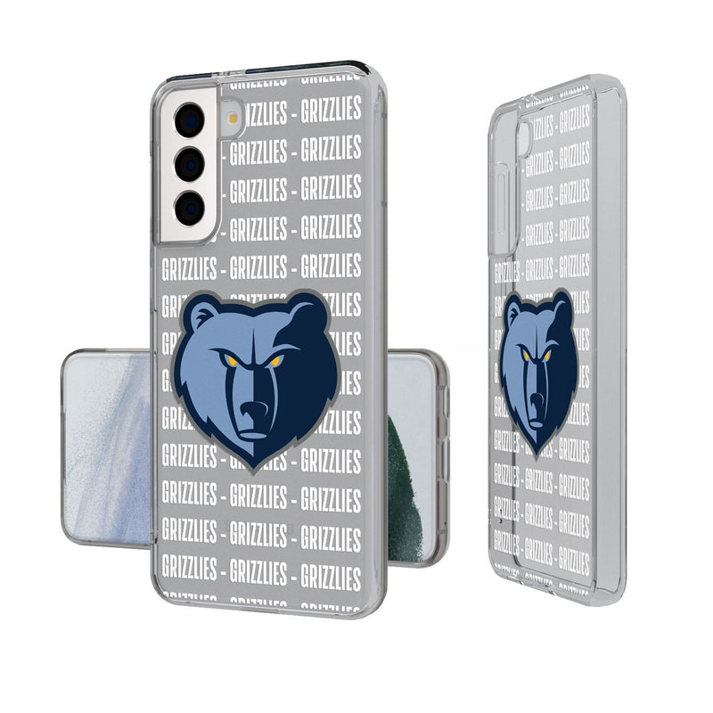 Memphis Grizzlies Text Backdrop Galaxy Clear Phone Case