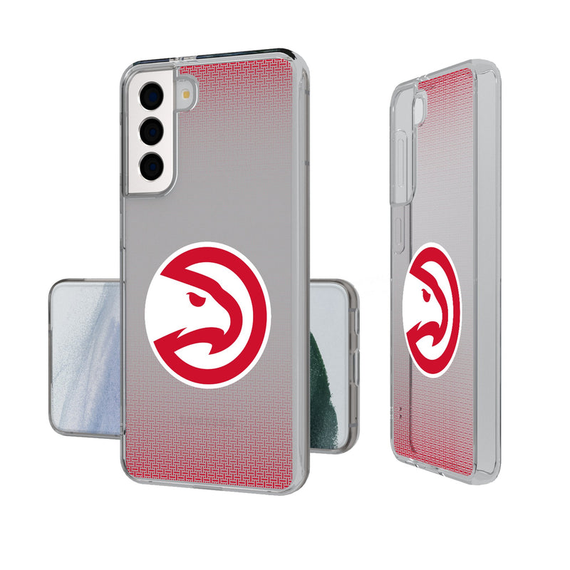 Atlanta Hawks Linen Galaxy Clear Phone Case