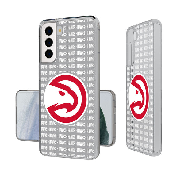 Atlanta Hawks Text Backdrop Galaxy Clear Phone Case