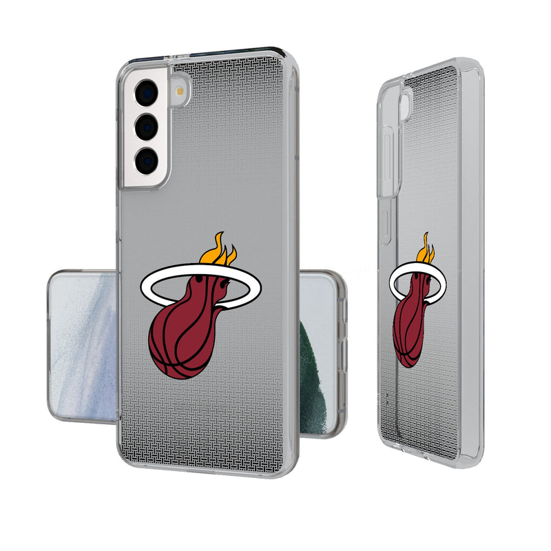 Miami Heat Linen Galaxy Clear Phone Case