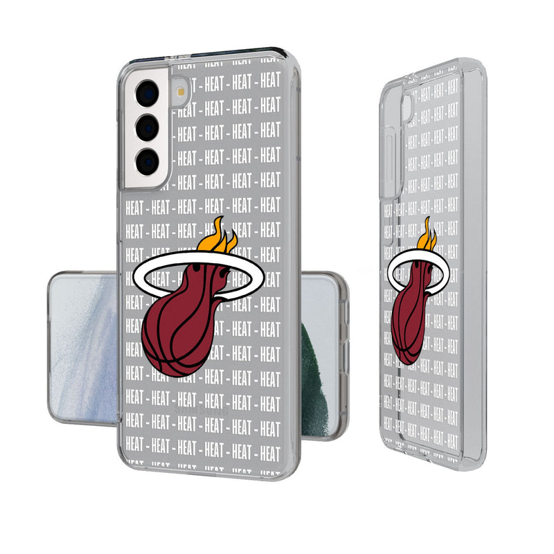 Miami Heat Text Backdrop Galaxy Clear Phone Case