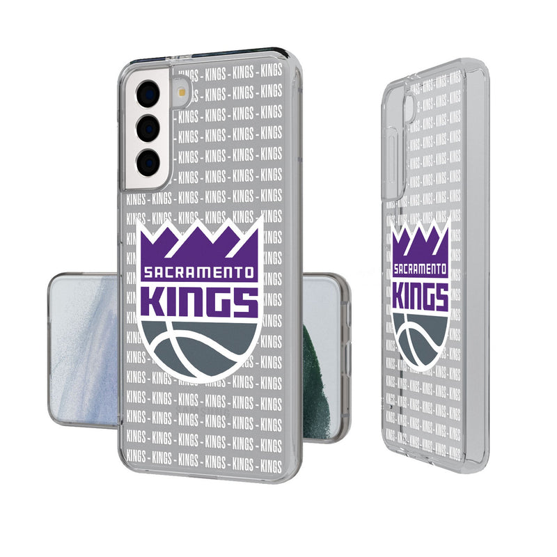 Sacramento Kings Text Backdrop Galaxy Clear Phone Case