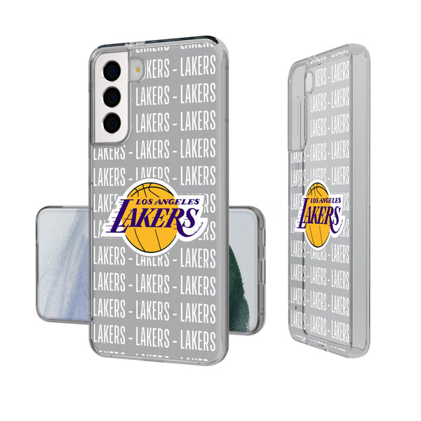 Los Angeles Lakers Text Backdrop Galaxy Clear Phone Case