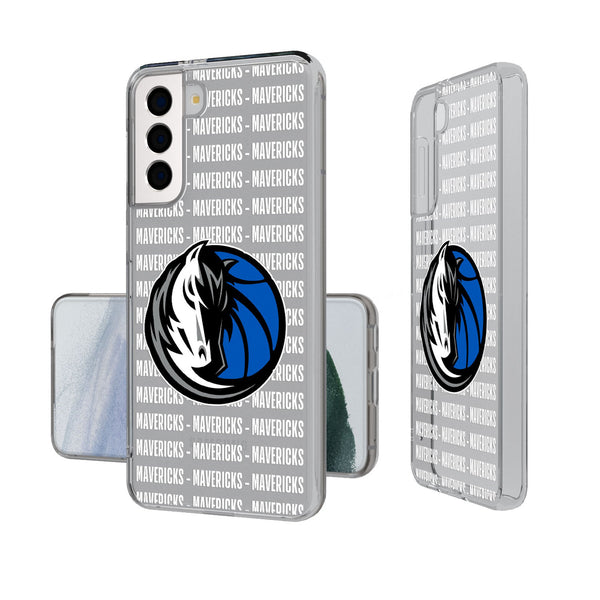 Dallas Mavericks Text Backdrop Galaxy Clear Phone Case