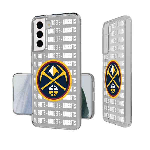 Denver Nuggets Text Backdrop Galaxy Clear Phone Case