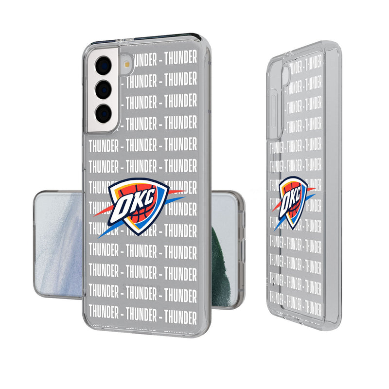 Oklahoma City Thunder Text Backdrop Galaxy Clear Phone Case