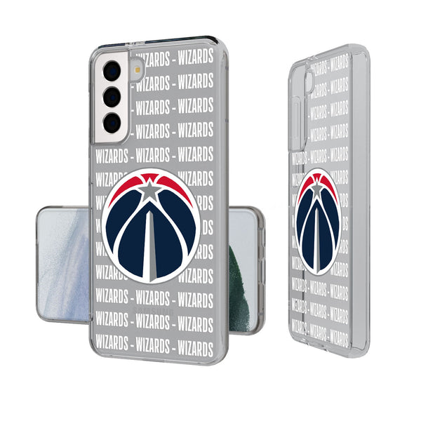 Washington Wizards Text Backdrop Galaxy Clear Phone Case