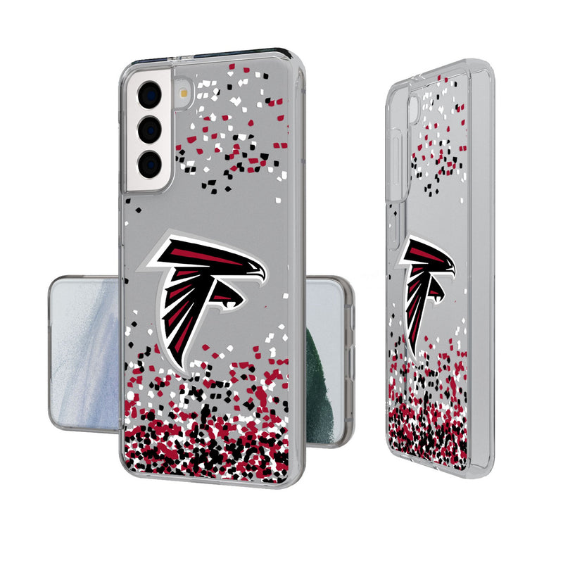 Atlanta Falcons Confetti Galaxy Clear Phone Case