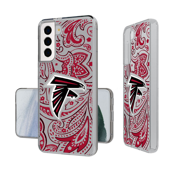 Atlanta Falcons Paisley Galaxy Clear Phone Case