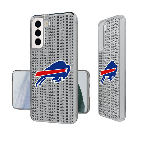 Buffalo Bills Text Backdrop Galaxy Clear Phone Case