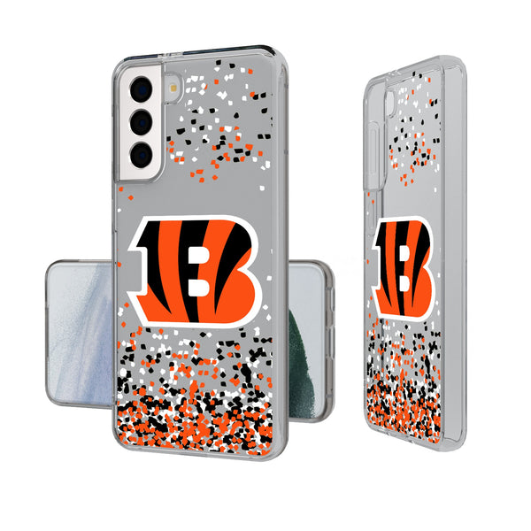 Cincinnati Bengals Confetti Galaxy Clear Phone Case