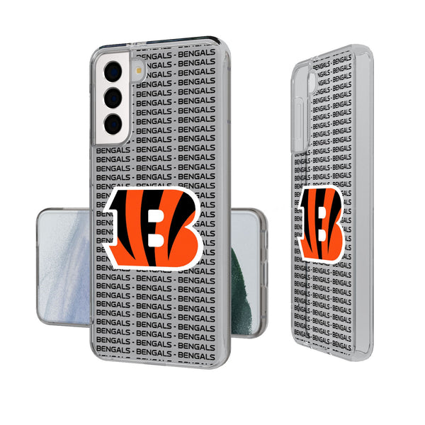 Cincinnati Bengals Text Backdrop Galaxy Clear Phone Case