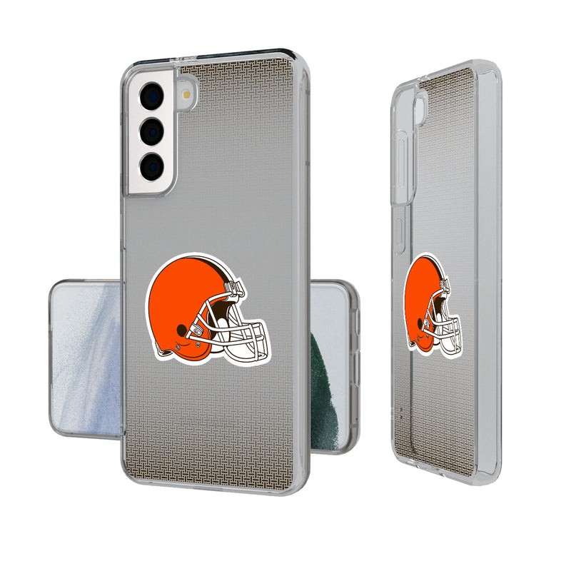 Cleveland Browns Linen Galaxy Clear Phone Case