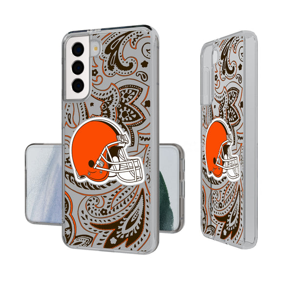 Cleveland Browns Paisley Galaxy Clear Phone Case