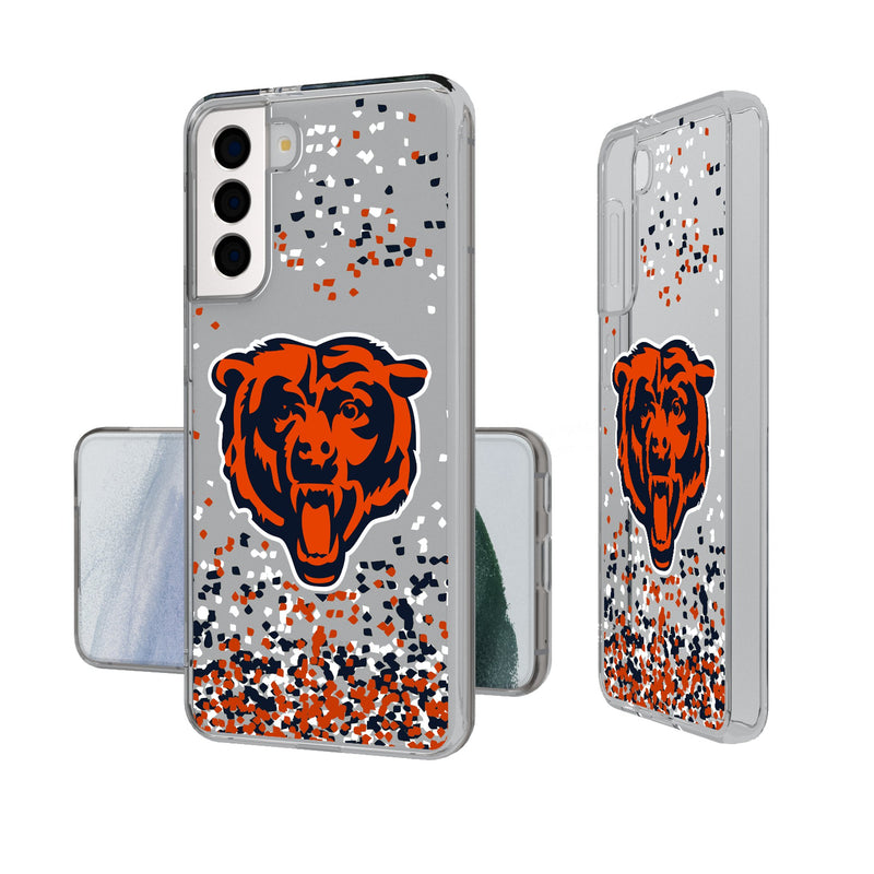 Chicago Bears Confetti Galaxy Clear Phone Case