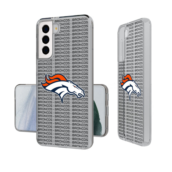 Denver Broncos Text Backdrop Galaxy Clear Phone Case