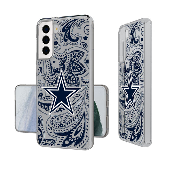 Dallas Cowboys Paisley Galaxy Clear Phone Case