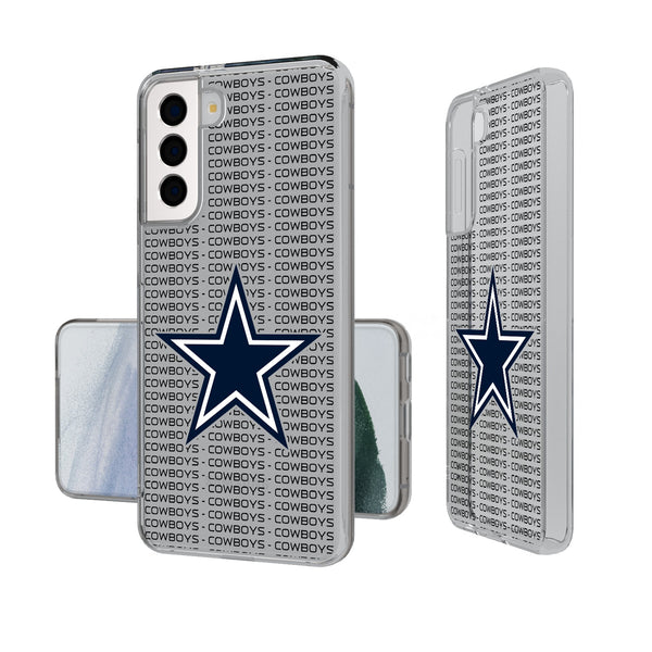 Dallas Cowboys Text Backdrop Galaxy Clear Phone Case