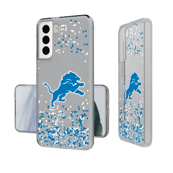 Detroit Lions Confetti Galaxy Clear Phone Case