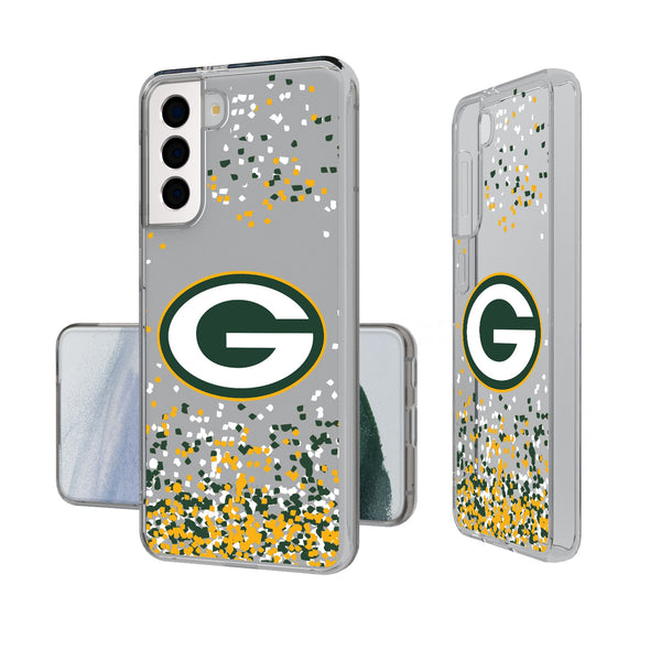 Green Bay Packers Confetti Galaxy Clear Phone Case