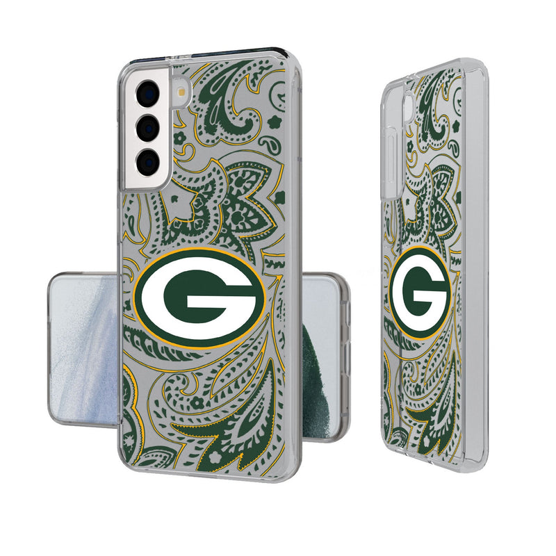 Green Bay Packers Paisley Galaxy Clear Phone Case