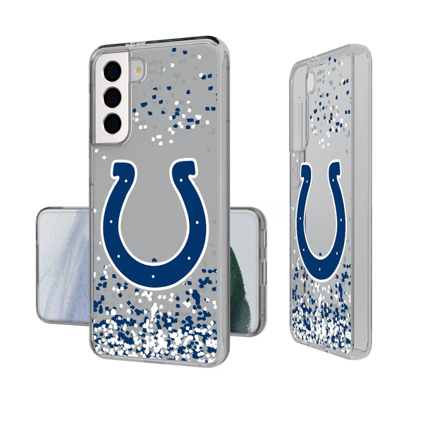 Indianapolis Colts Confetti Galaxy Clear Phone Case