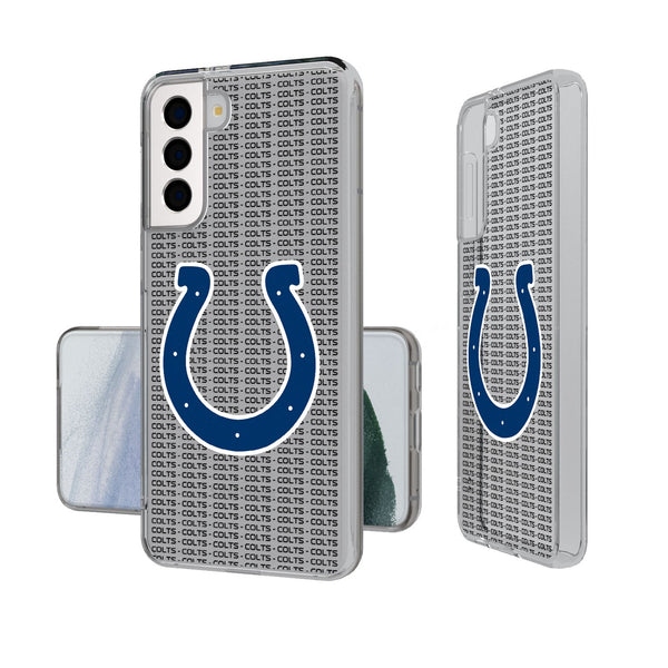 Indianapolis Colts Text Backdrop Galaxy Clear Phone Case