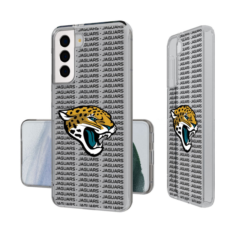 Jacksonville Jaguars Text Backdrop Galaxy Clear Phone Case