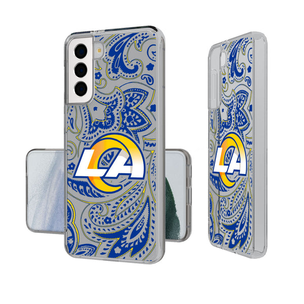 Los Angeles Rams Paisley Galaxy Clear Phone Case