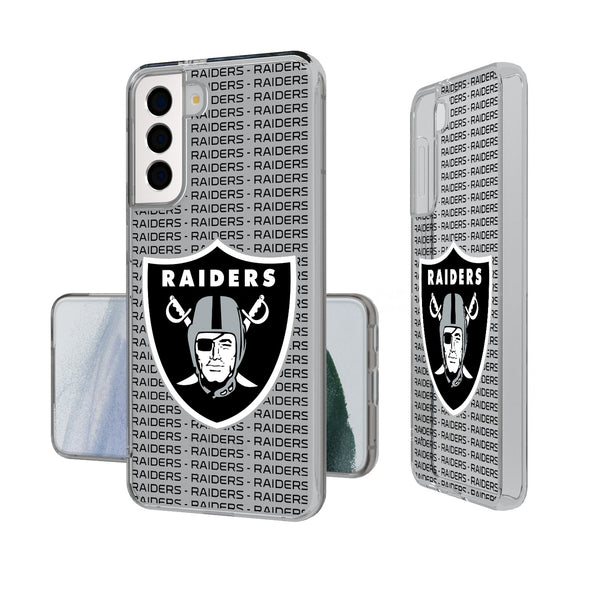 Las Vegas Raiders Text Backdrop Galaxy Clear Phone Case