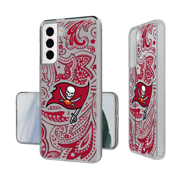 Tampa Bay Buccaneers Paisley Galaxy Clear Phone Case