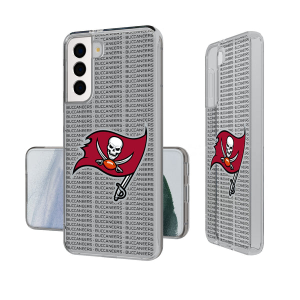 Tampa Bay Buccaneers Text Backdrop Galaxy Clear Phone Case