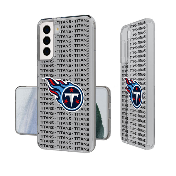 Tennessee Titans Text Backdrop Galaxy Clear Phone Case