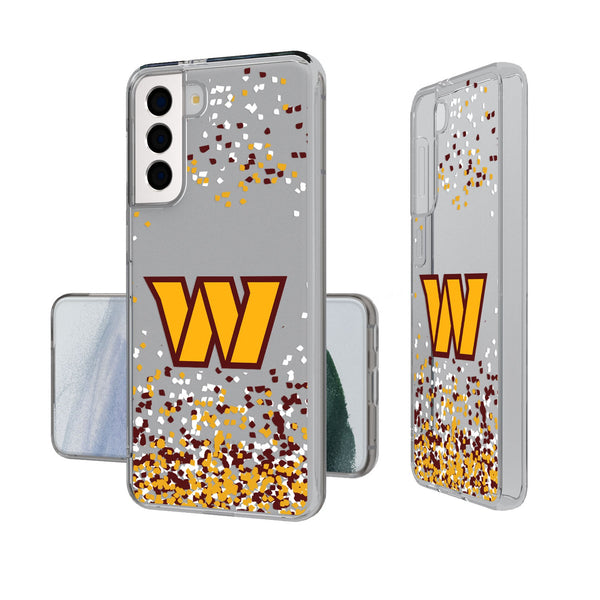 Washington Commanders Confetti Galaxy Clear Phone Case