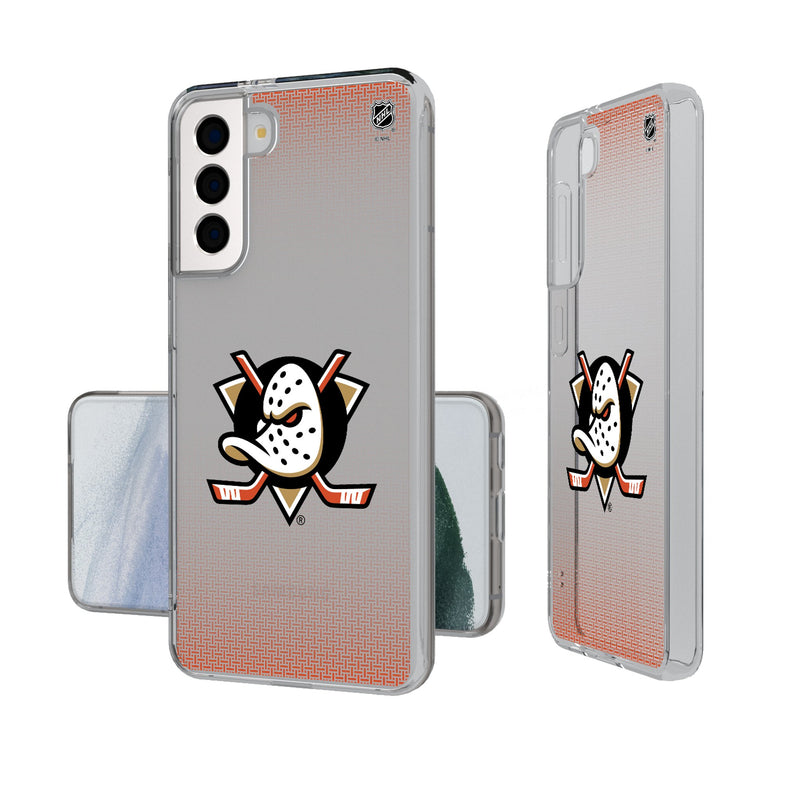 Anaheim Ducks Linen Galaxy Clear Phone Case