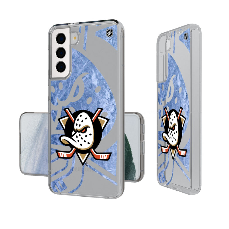 Anaheim Ducks Ice Tilt Galaxy Clear Phone Case