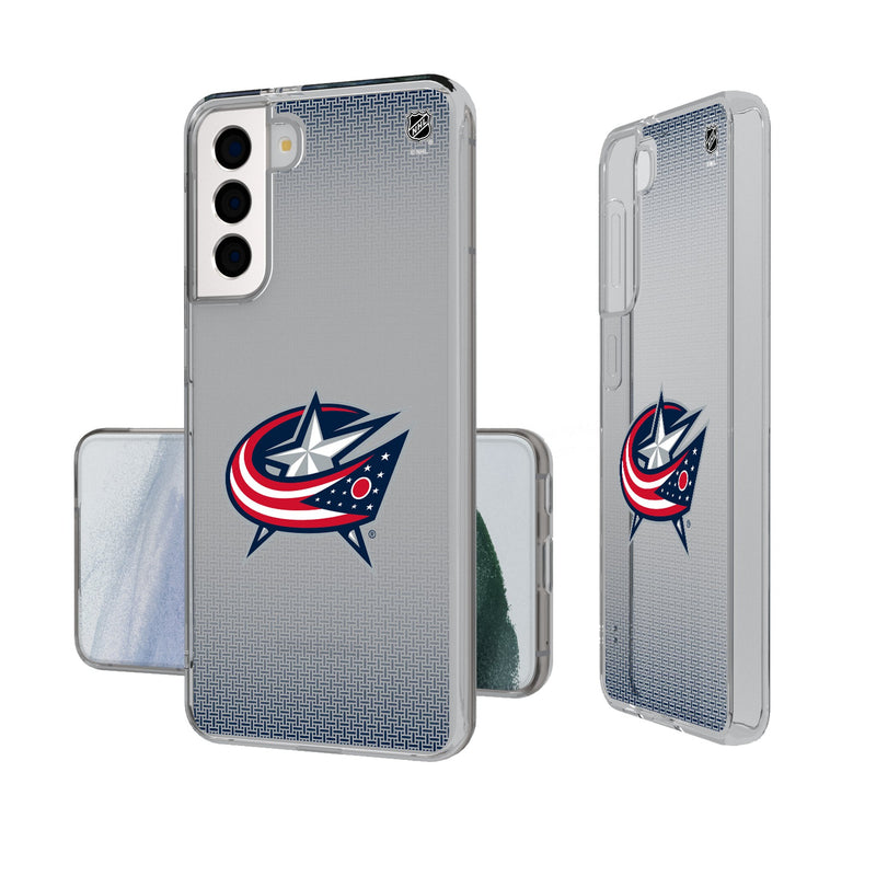 Columbus Blue Jackets Linen Galaxy Clear Phone Case