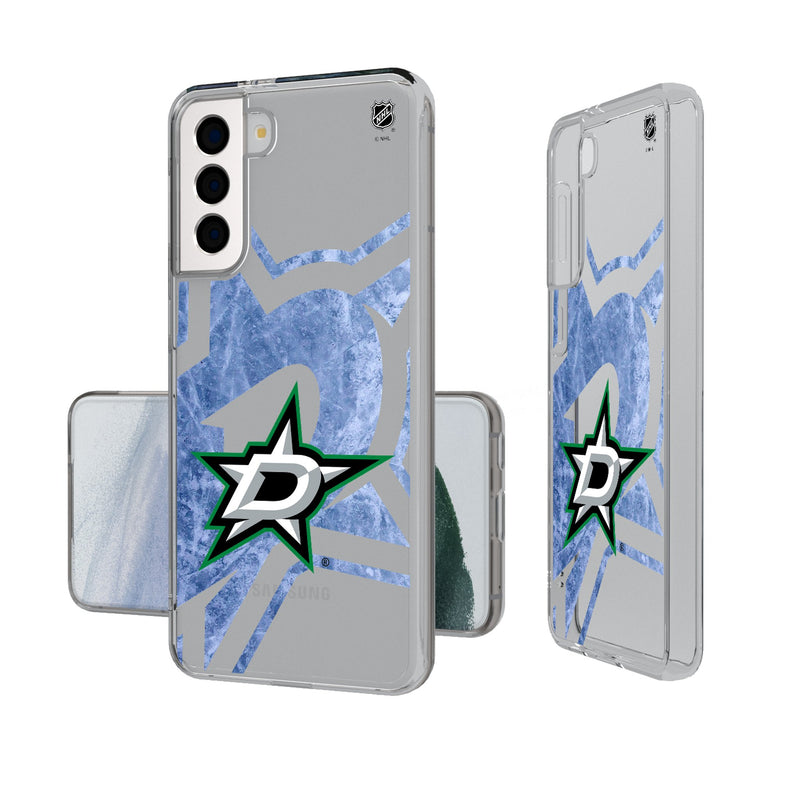 Dallas Stars Ice Tilt Galaxy Clear Phone Case