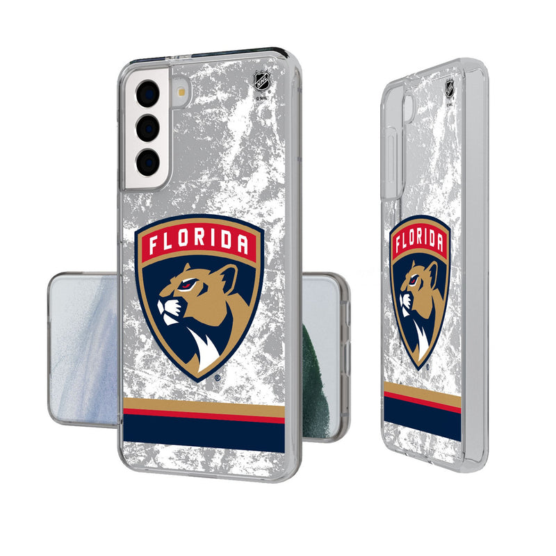 Florida Panthers Ice Stripe Galaxy Clear Phone Case