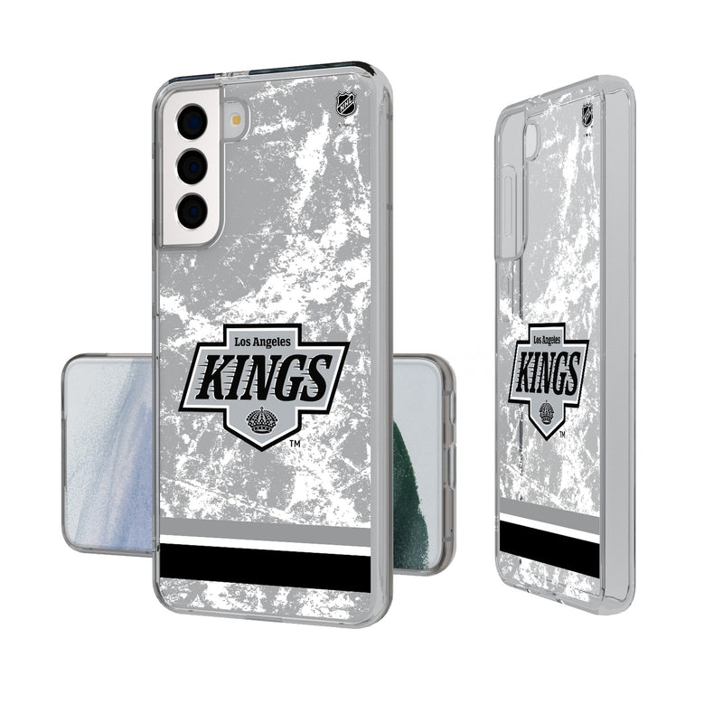 LA Kings Ice Stripe Galaxy Clear Phone Case