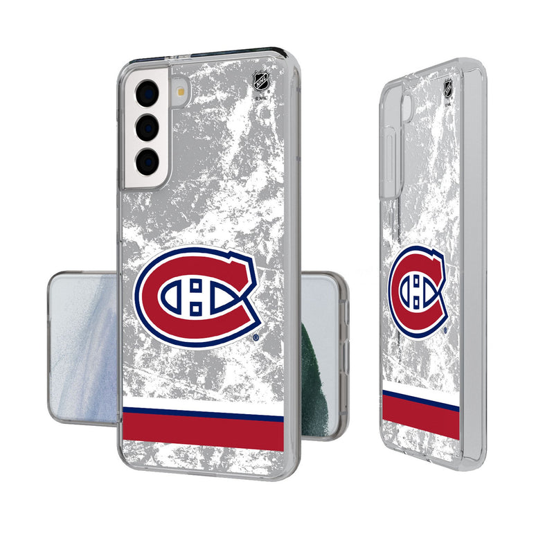 Montreal Canadiens Ice Stripe Galaxy Clear Phone Case