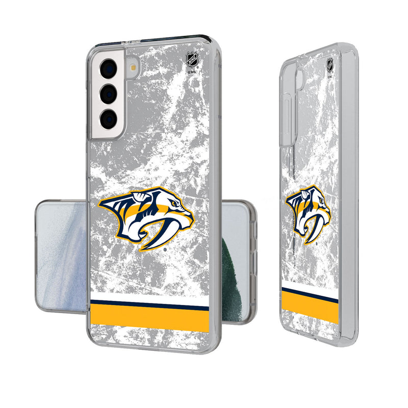 Nashville Predators Ice Stripe Galaxy Clear Phone Case