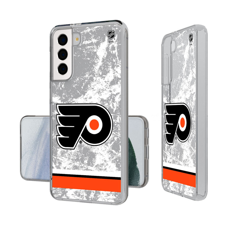 Philadelphia Flyers Ice Stripe Galaxy Clear Phone Case